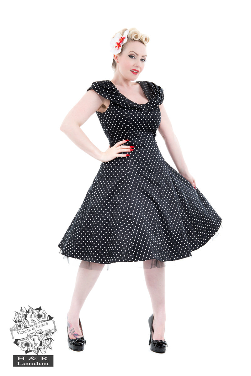 Hearts and roses of the shoulder dress small polka dot sale £39.99