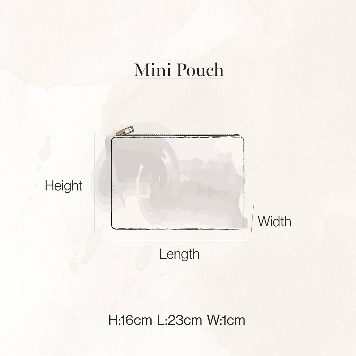 Elizabeth scarlett honey bee in rich blue mini pouch £38