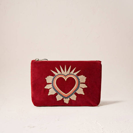 Elizabeth scarlett sacred heart mini pouch