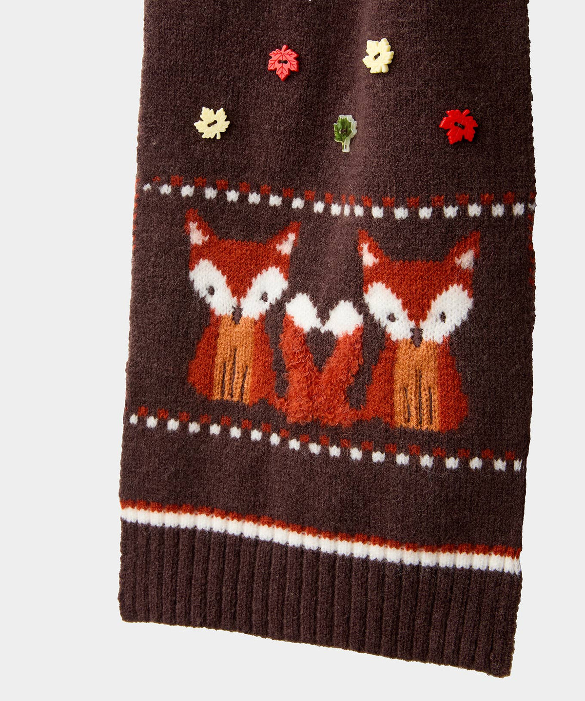 Joe browns Cosy As A Fox Knitted Scarf: Brown / 72% Polyester, 23% Nylon, 3% Wool,
1% Acrylic, 1% Elastane / One Size