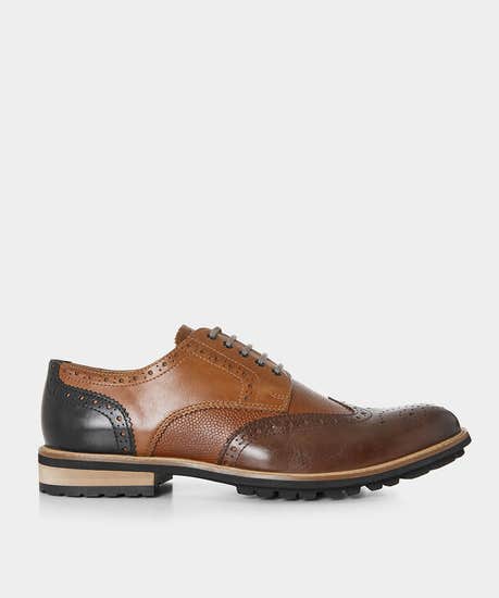 Joe Brown Gents discounted Savile mixed leather brogues £75 uk 7,12 now £45 sale