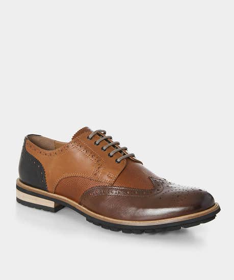 Joe Brown Gents discounted Savile mixed leather brogues £75 uk 7,12 now £45 sale
