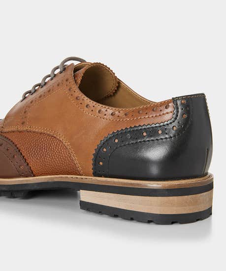 Joe Brown Gents discounted Savile mixed leather brogues £75 uk 7