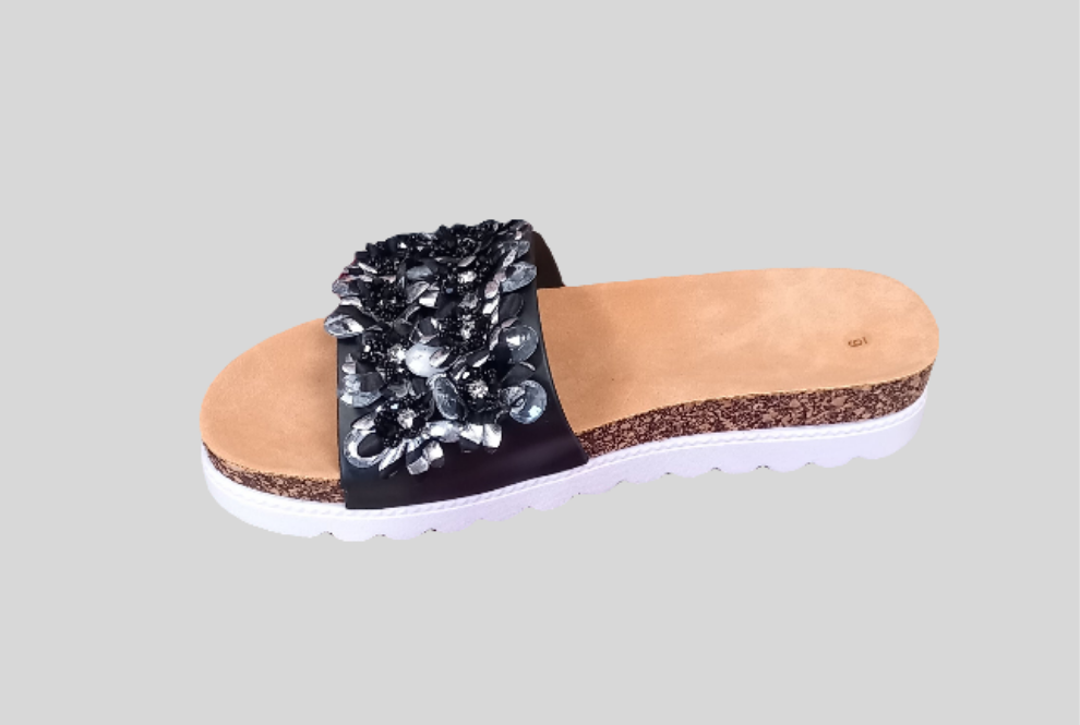 Dr Keller Glitzy black sliders £15.99 free uk postage uk 8