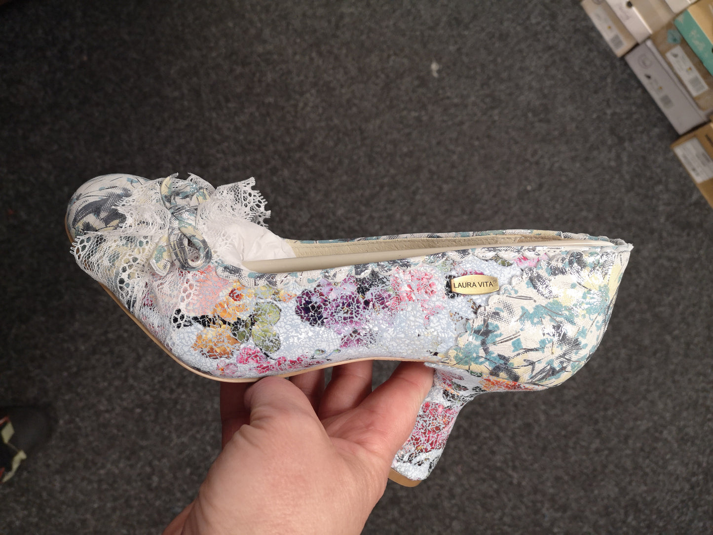 laura vita blue uk post included £94.95 French footwear now £49.99