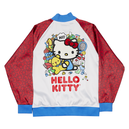 Loungefly sale 2025 hoodie hello kitty 50th varsity jacket £80 size 3xl now £39.99