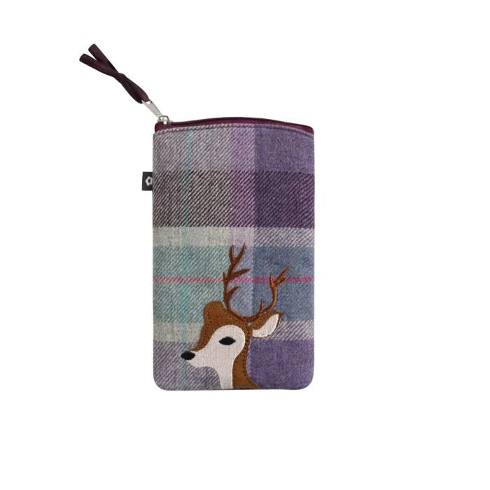 Earth squared tweed glasses case deer £20