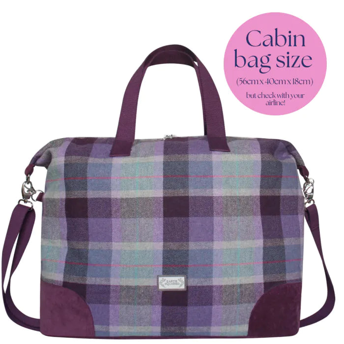 Earth squared weekend bag tartan £60