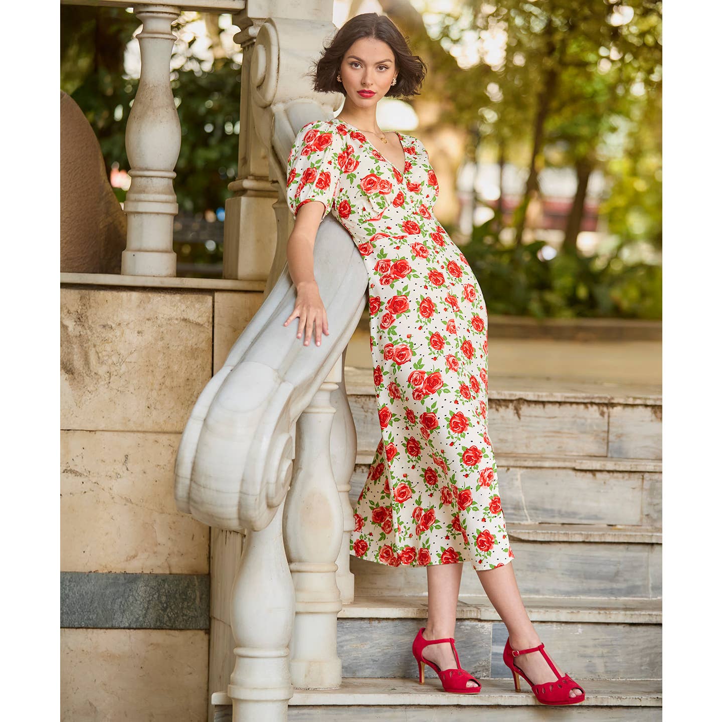 Joe browns 2025 roses vintage inspired midi dress £39.99