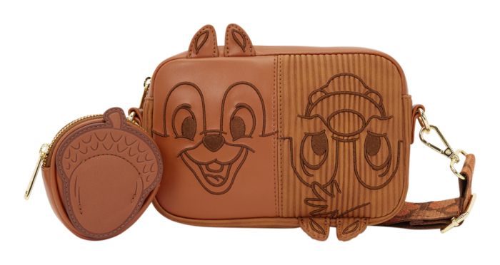 Loungefly 2026 - Disney Chip 'n' Dale Corduroy Sling Crossbody Bag with Coin Bag £50 free uk postage