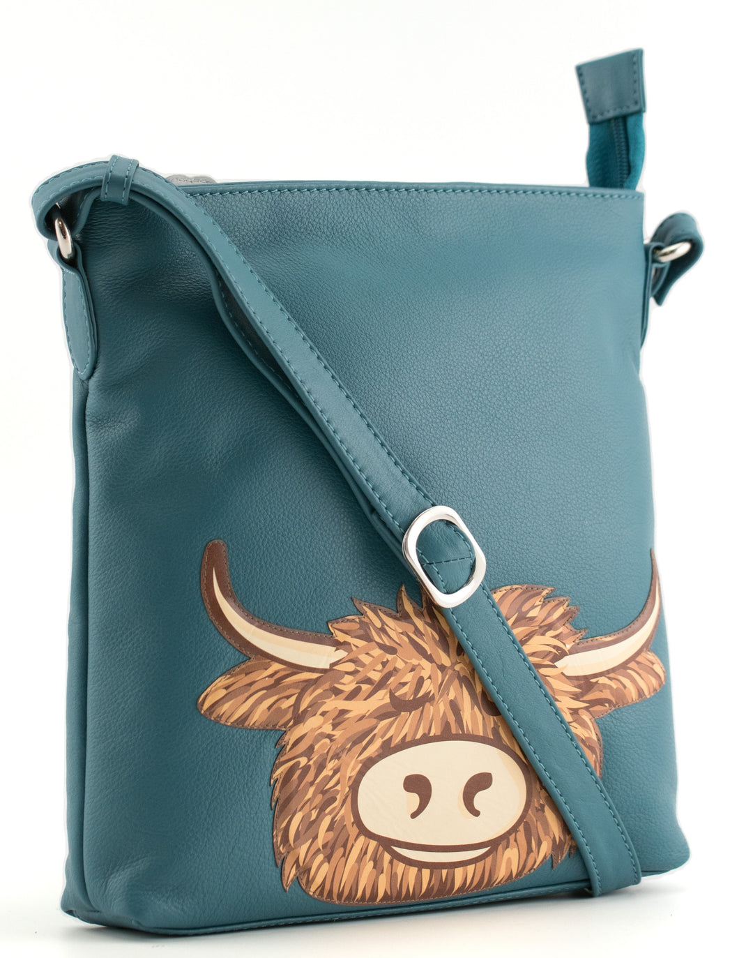 Mala Bella head crossbody bag teal