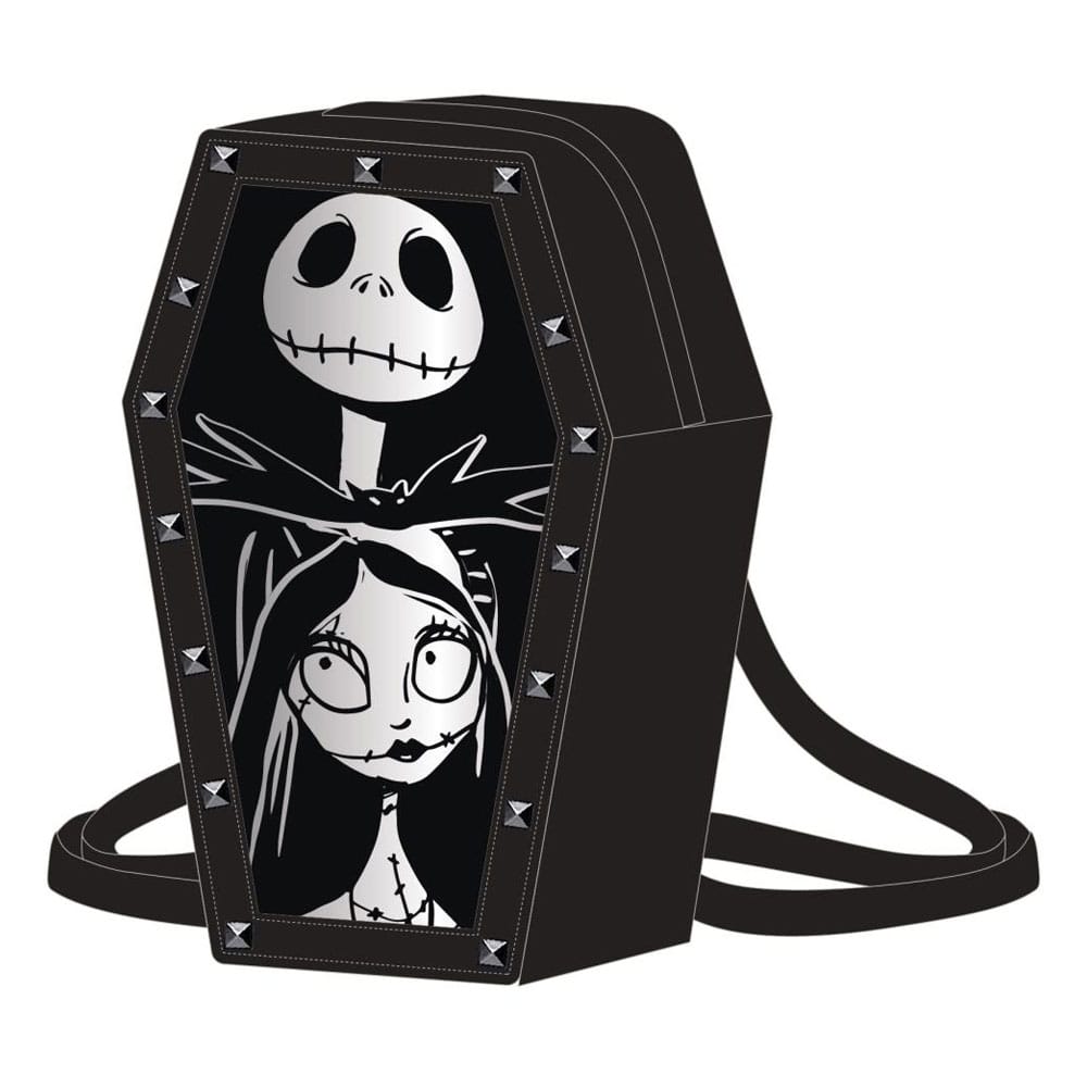 Licensed Bags 2025 The Nightmare before Christmas Fashion - Faux Leather Backpack Jack Coffin-shaped