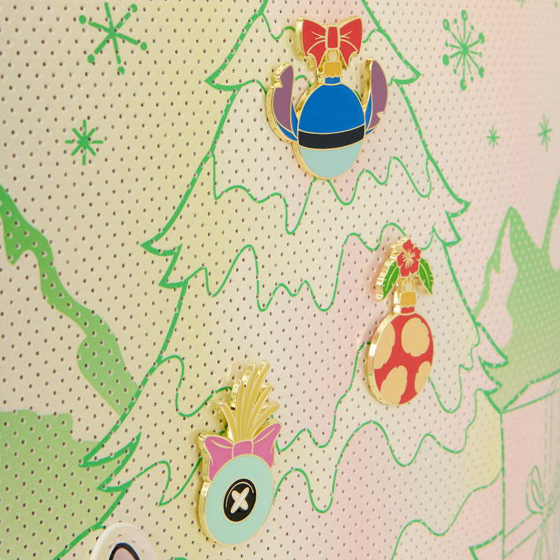 Loungefly 2025 lilo& Stitch Holiday Tote Pin Trader Crossbody Bag