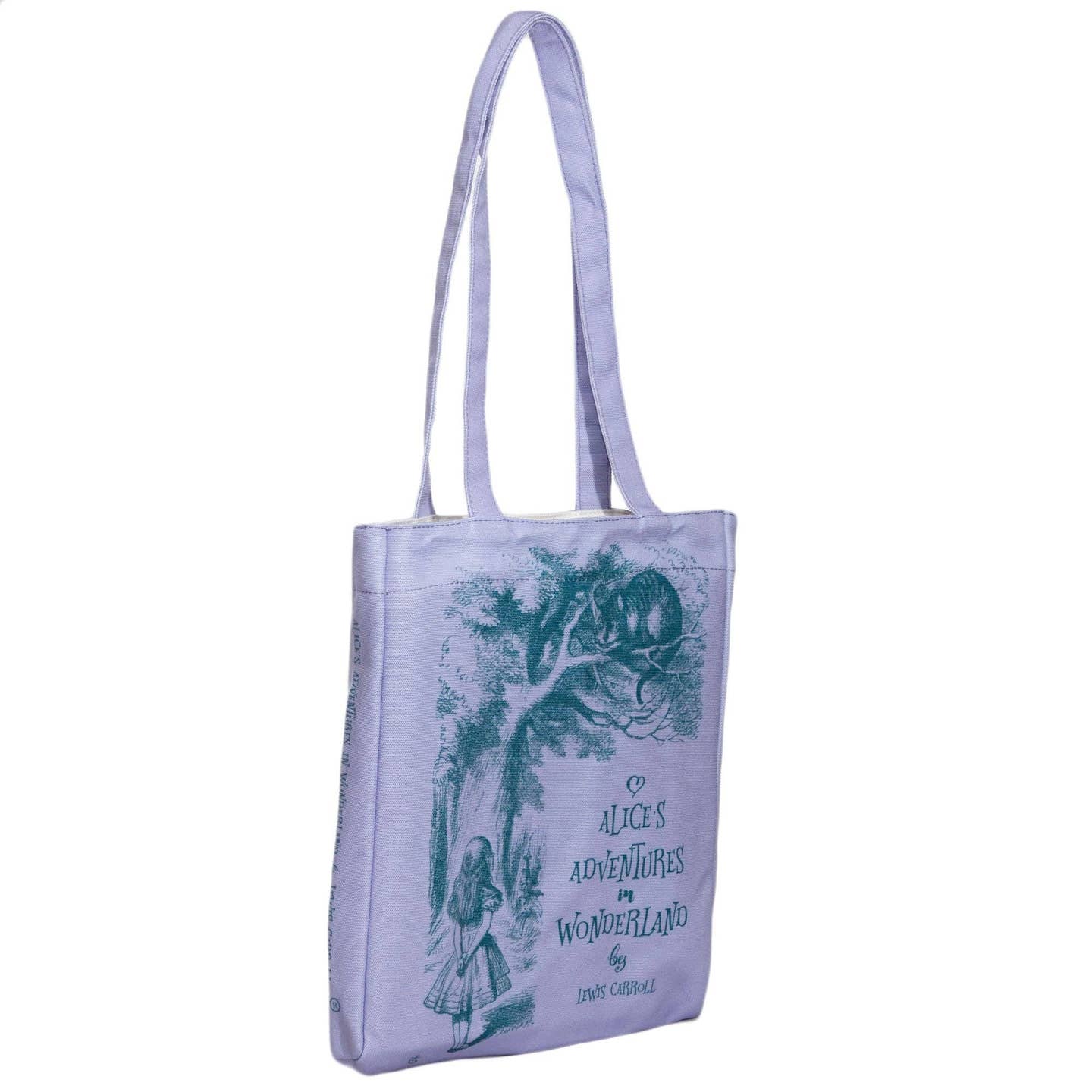 Well Read Company alice in Wonderland purple book tote