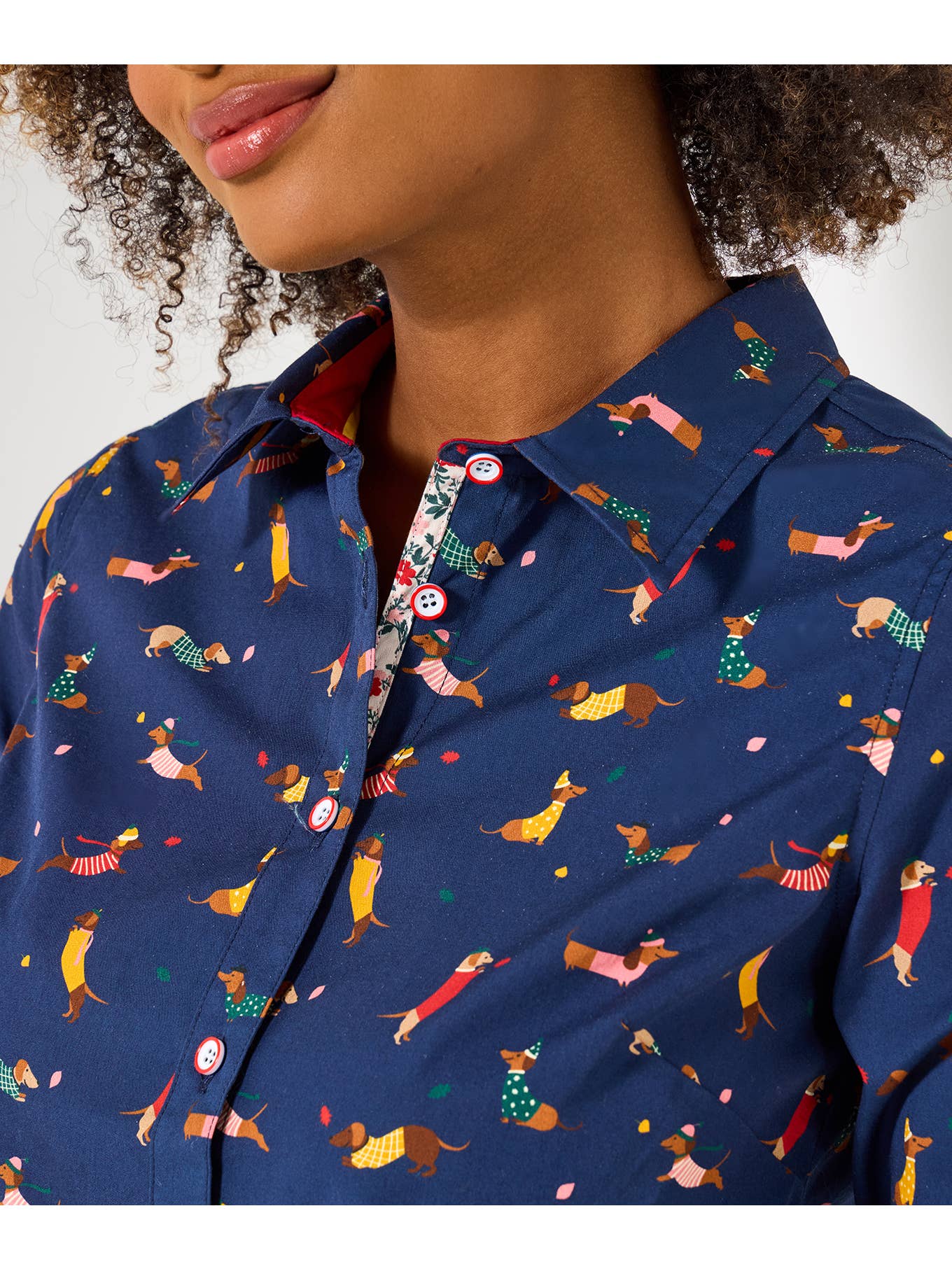 Joe browns Winter 2025 sausage dog print shirt £45 plus postage