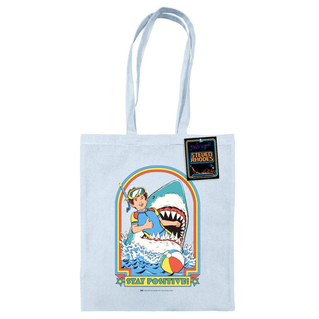 Steven Rhodes (Stay Positive) Pastel Blue Tote Bag gift