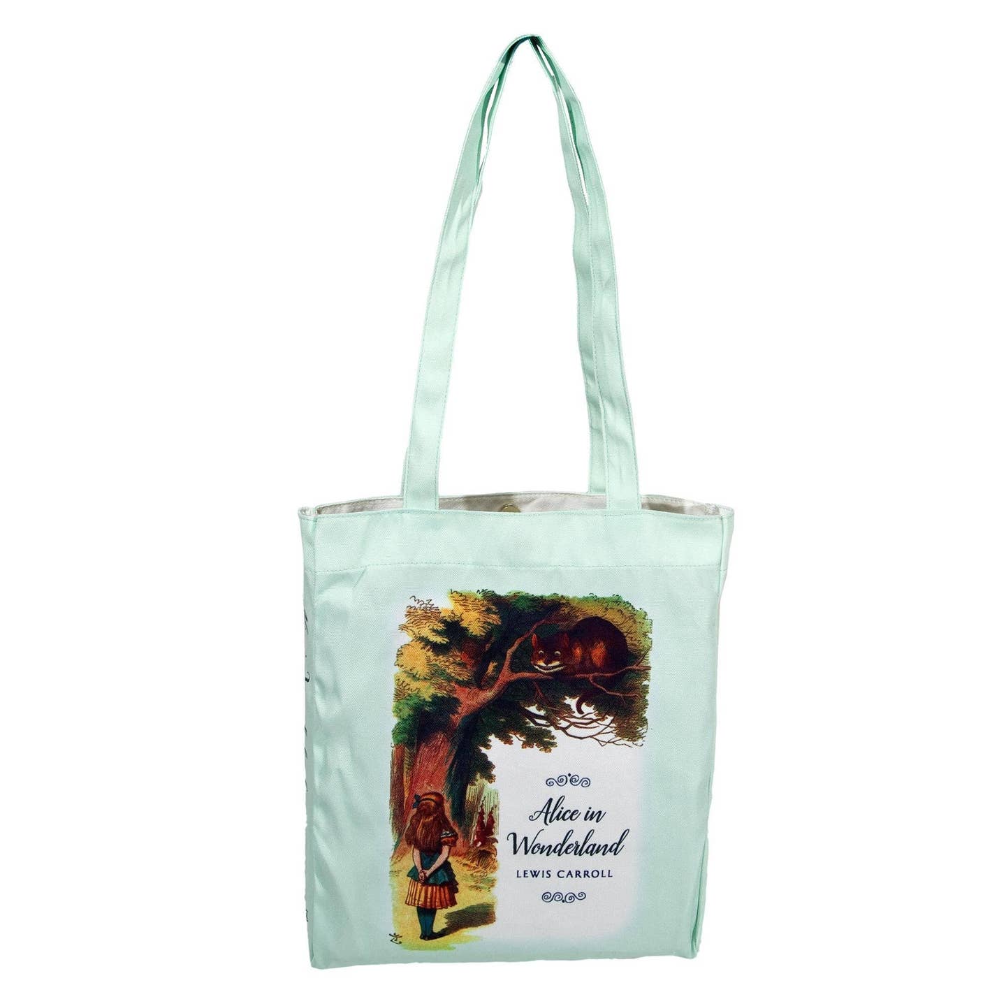 Well Read Company alice in Wonderland green tote