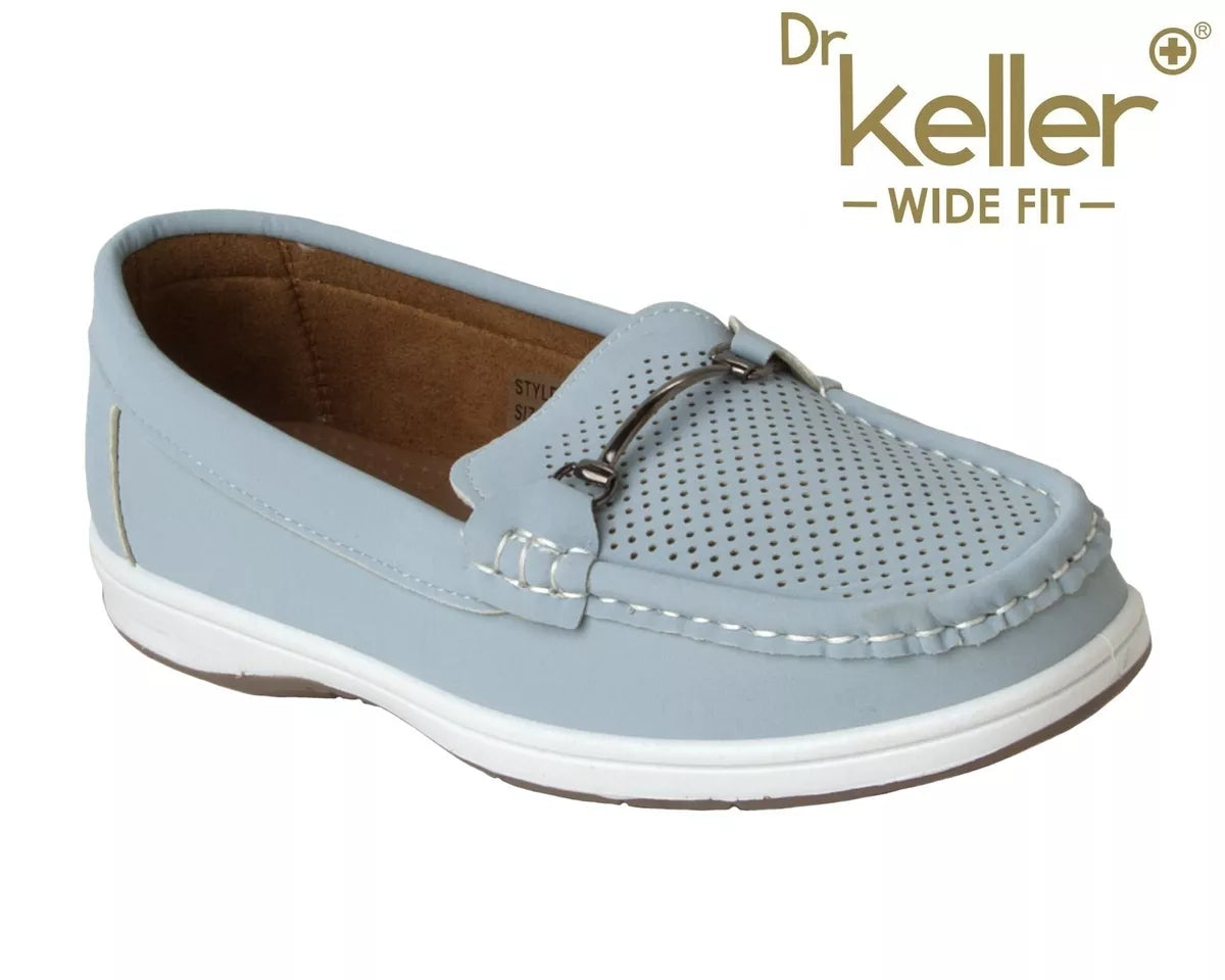 Dr Keller wide fit loafers blue
