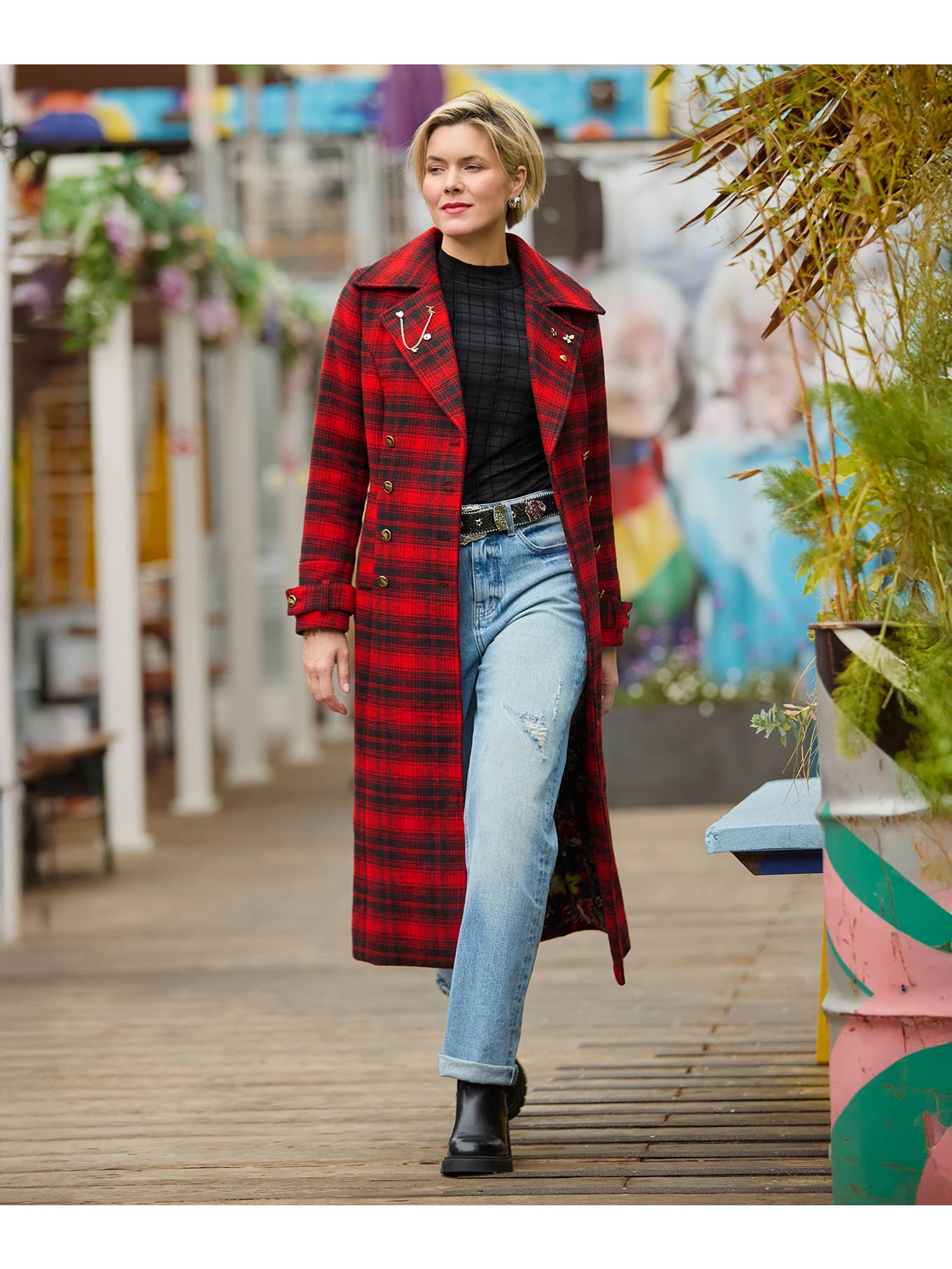 Joe browns Winter 2025 suzi maxi coat tartan £125 plus postage