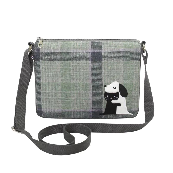Earth squared messenger bag dog and cat