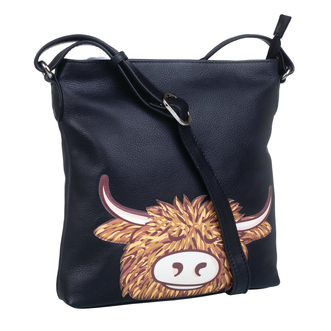 Mala Bella head crossbody bag black