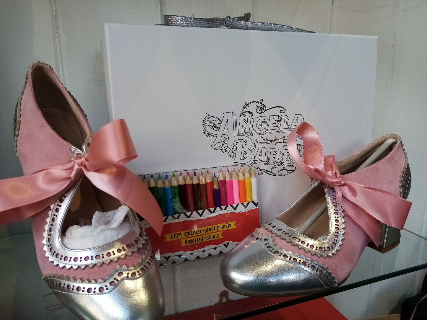 angela bare ladies shoe bespoke design Counserletta Pink uk8,9 were £79.99 now £44 seconds