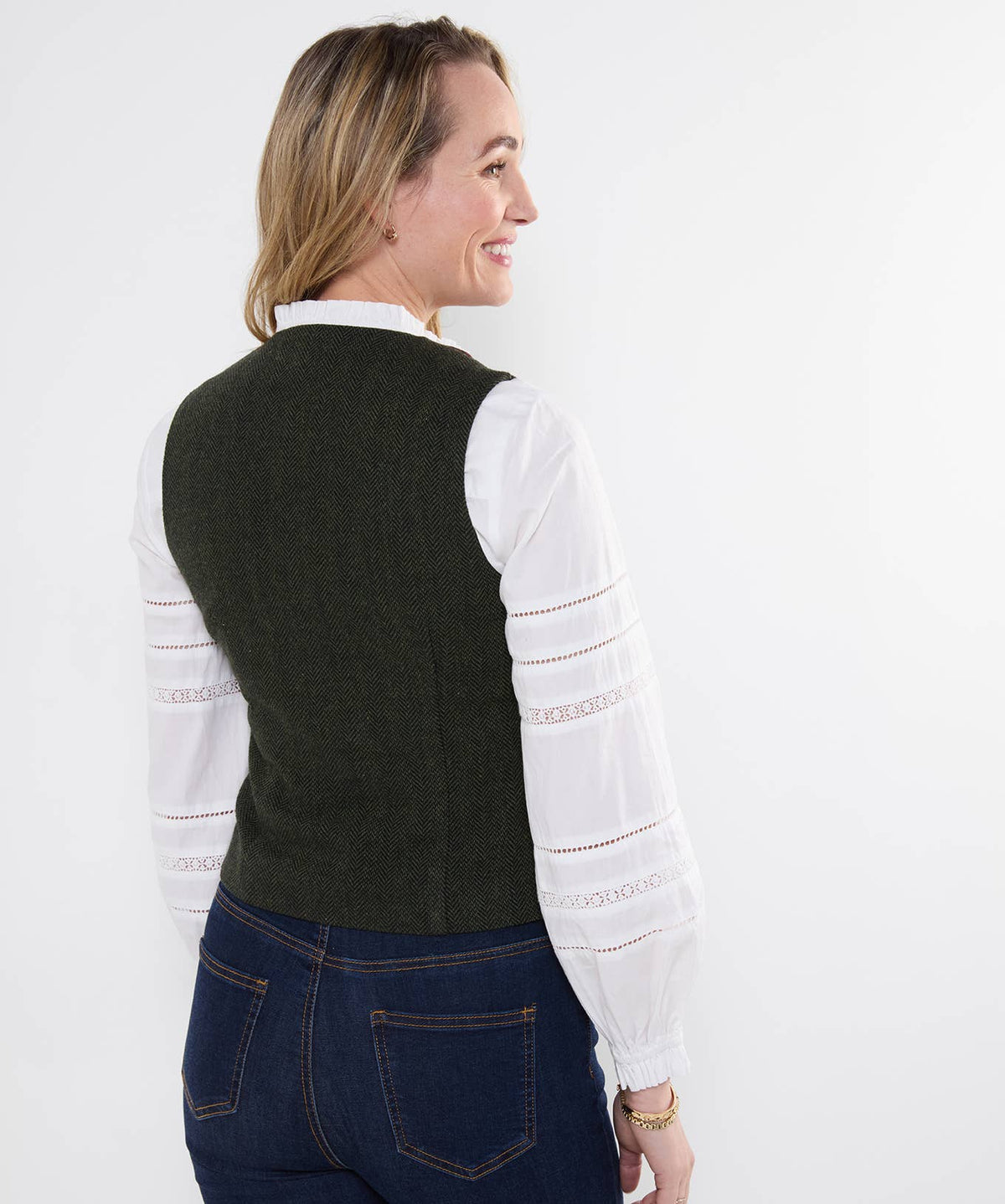 Joe browns Ruby Mix And Match Waistcoat: Green / 44% polyester,28% Wool, 20% Acrylic, 8% Viscose / 16