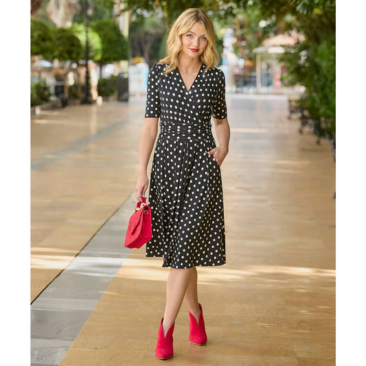 Joe browns 2025 perfect polka stretch jersey dress