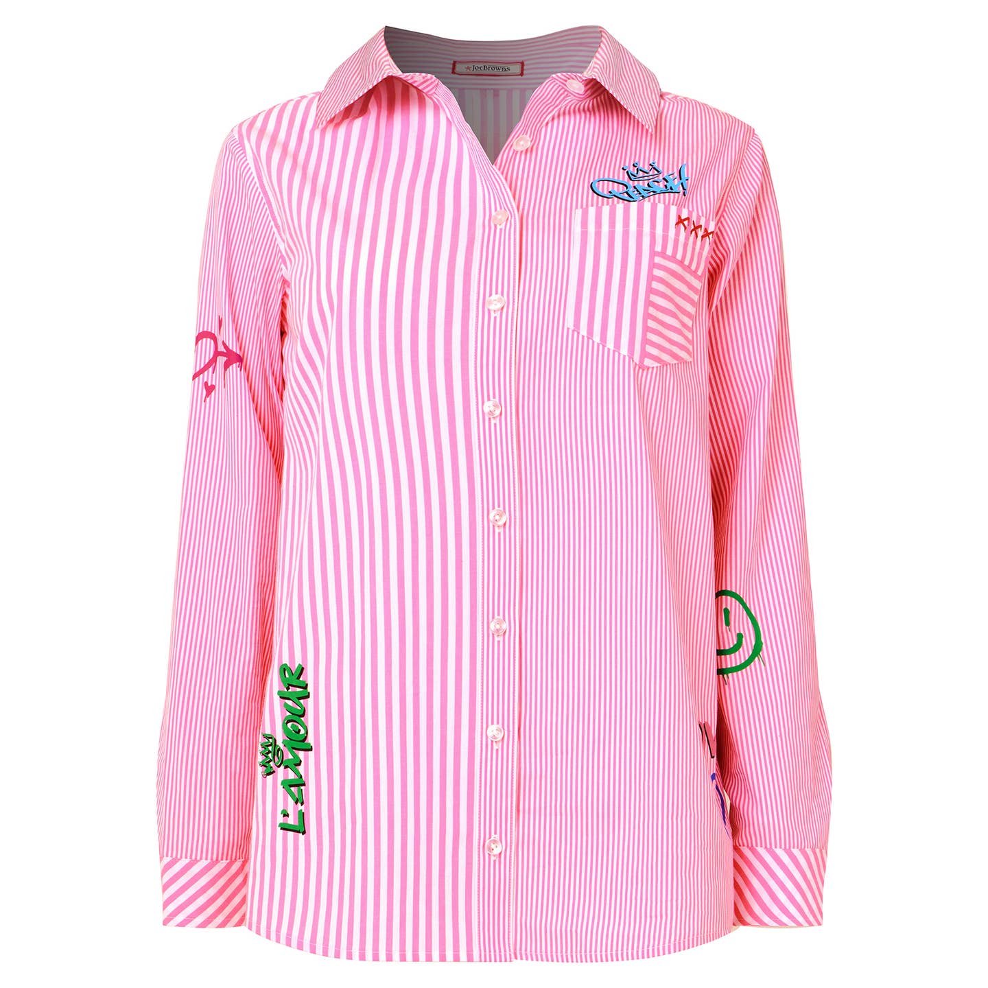 Joe browns 2025 Eliza Pink pinstripe shirt