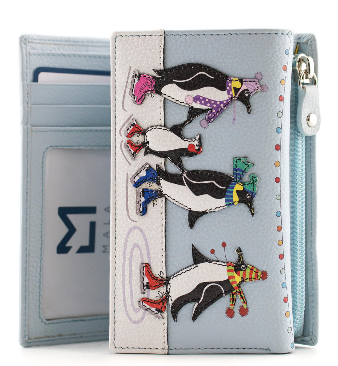 Mala leather chille penguin trifold purse