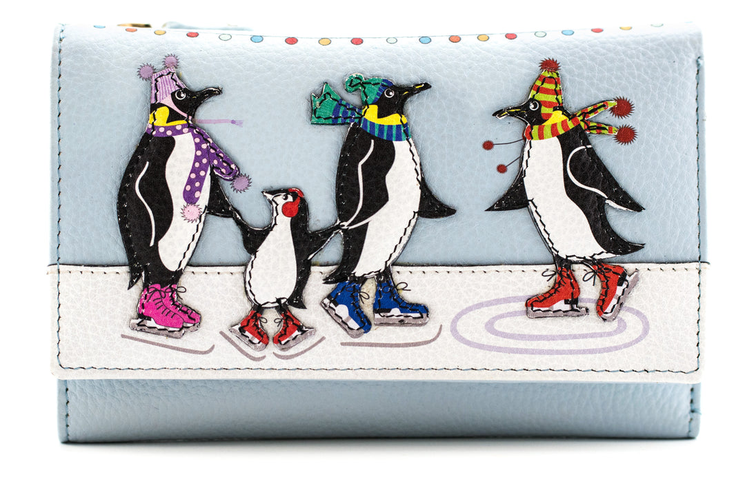 Mala leather chille penguin trifold purse