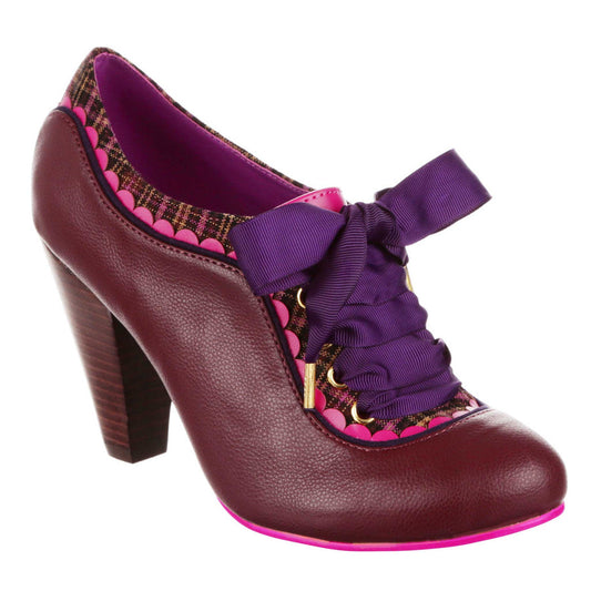 Irregular choice bed of roses classico Bordeaux burgundy were £95 now sale £55 free uk postage