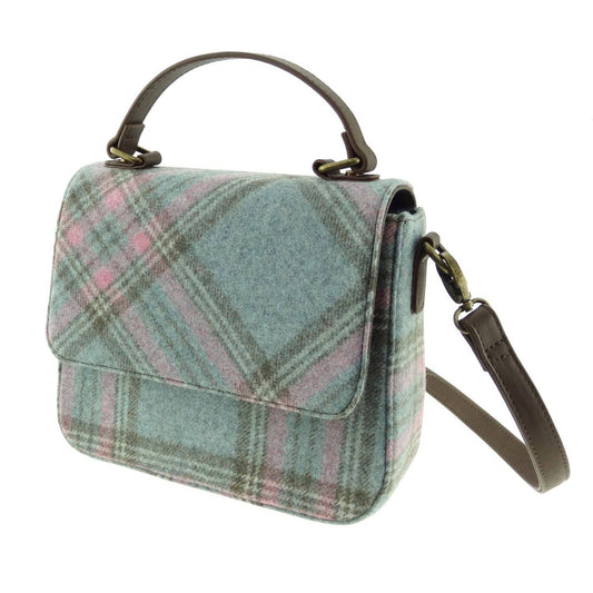 Glen Appin of Scotland greta square bag aqua pink