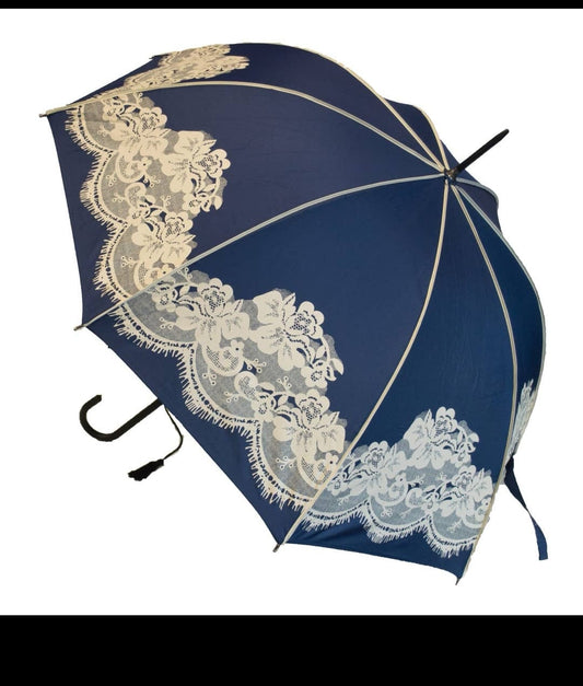 Soake navy vintage lace umbrella parcel £26 uk postage included