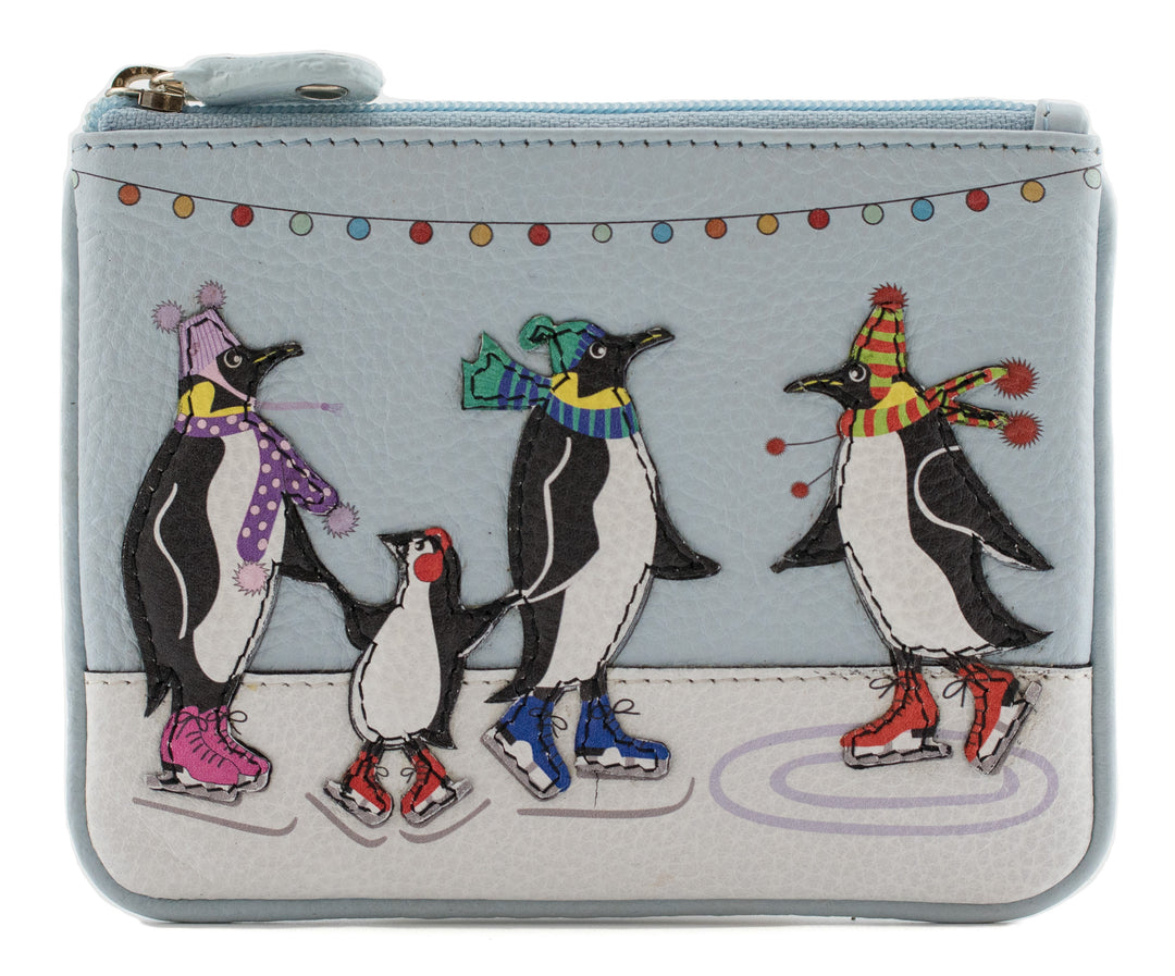 Mala leather chille penguin coin and card purse