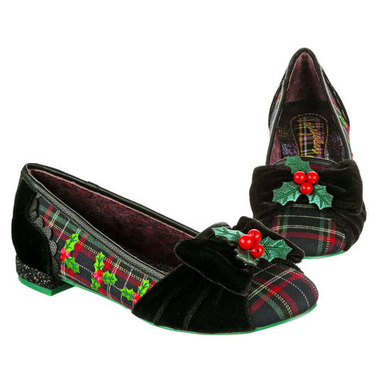 Irregular choice shoes hello Holly flats black free uk postage now £59.99 sale uk5 and 8