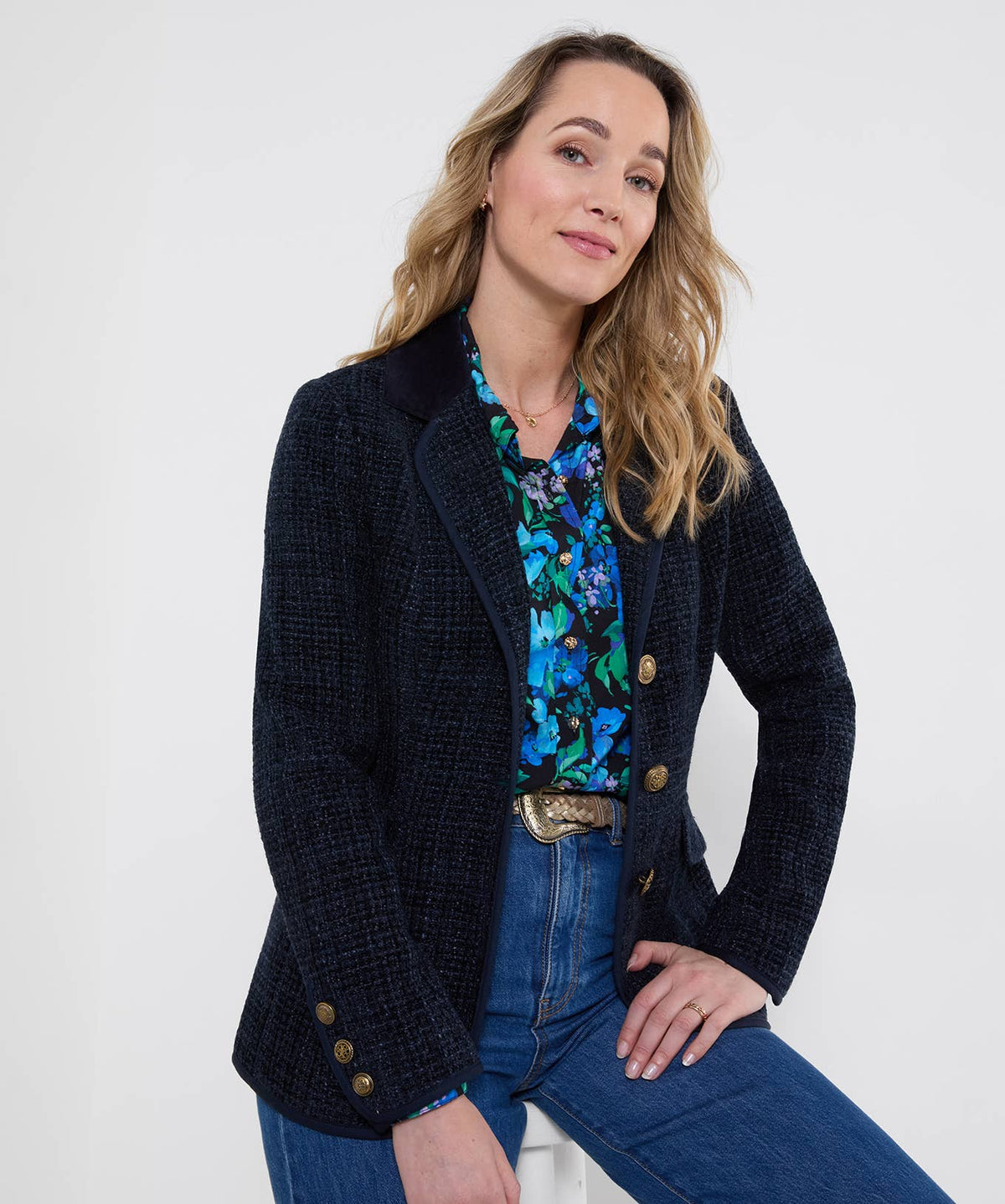 Joe's brown Favourite Forever Jacket: Gold / Shell: 100% Polyester, Trim: 98% Cotton 2% Elastane, Lining: 100% Polyester / 16