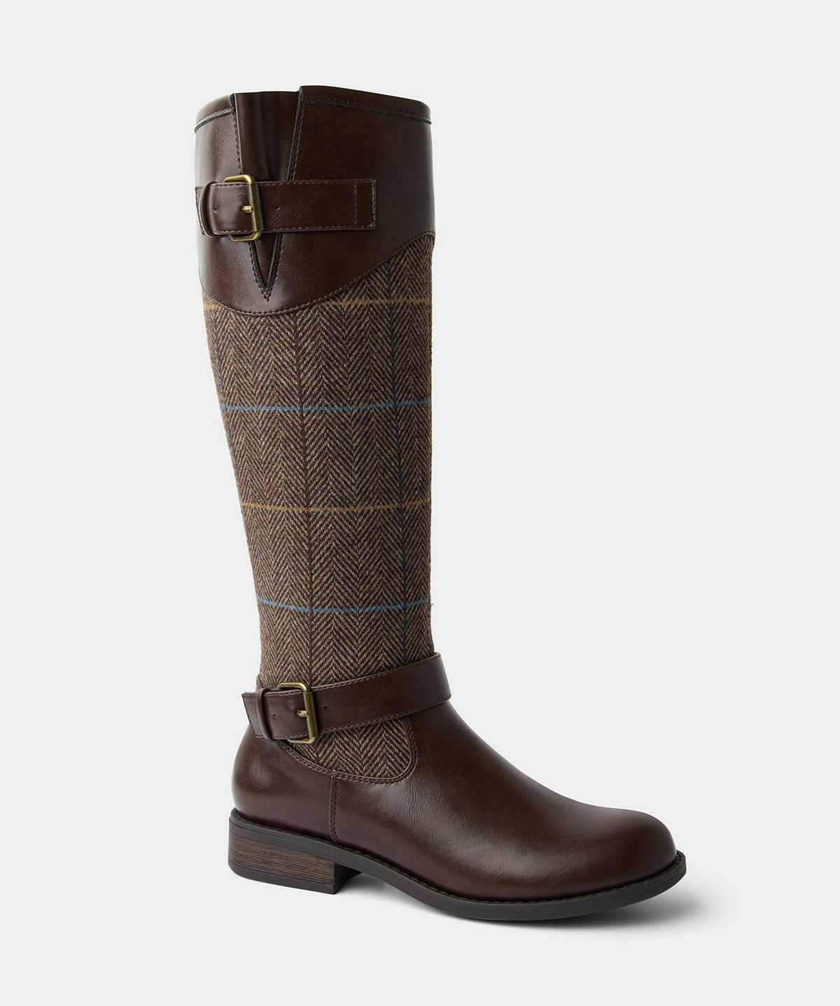 County Walks Long Boots: Brown / Upper: 95% Microfibre, 5% PU, Lining & Sock: 100% Textile, Outsole: 100% TPR, Sock: 100% PU / 7