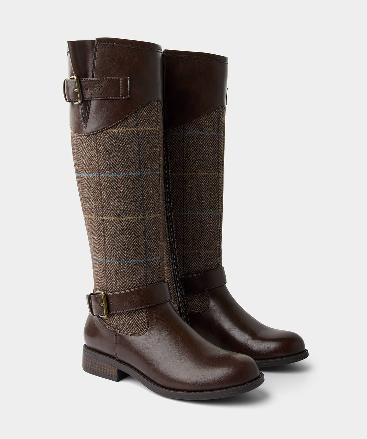 County Walks Long Boots: Brown / Upper: 95% Microfibre, 5% PU, Lining & Sock: 100% Textile, Outsole: 100% TPR, Sock: 100% PU / 7