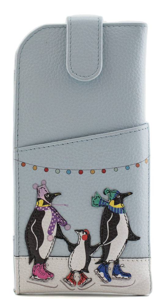 Mala leather chille penguin glasses case