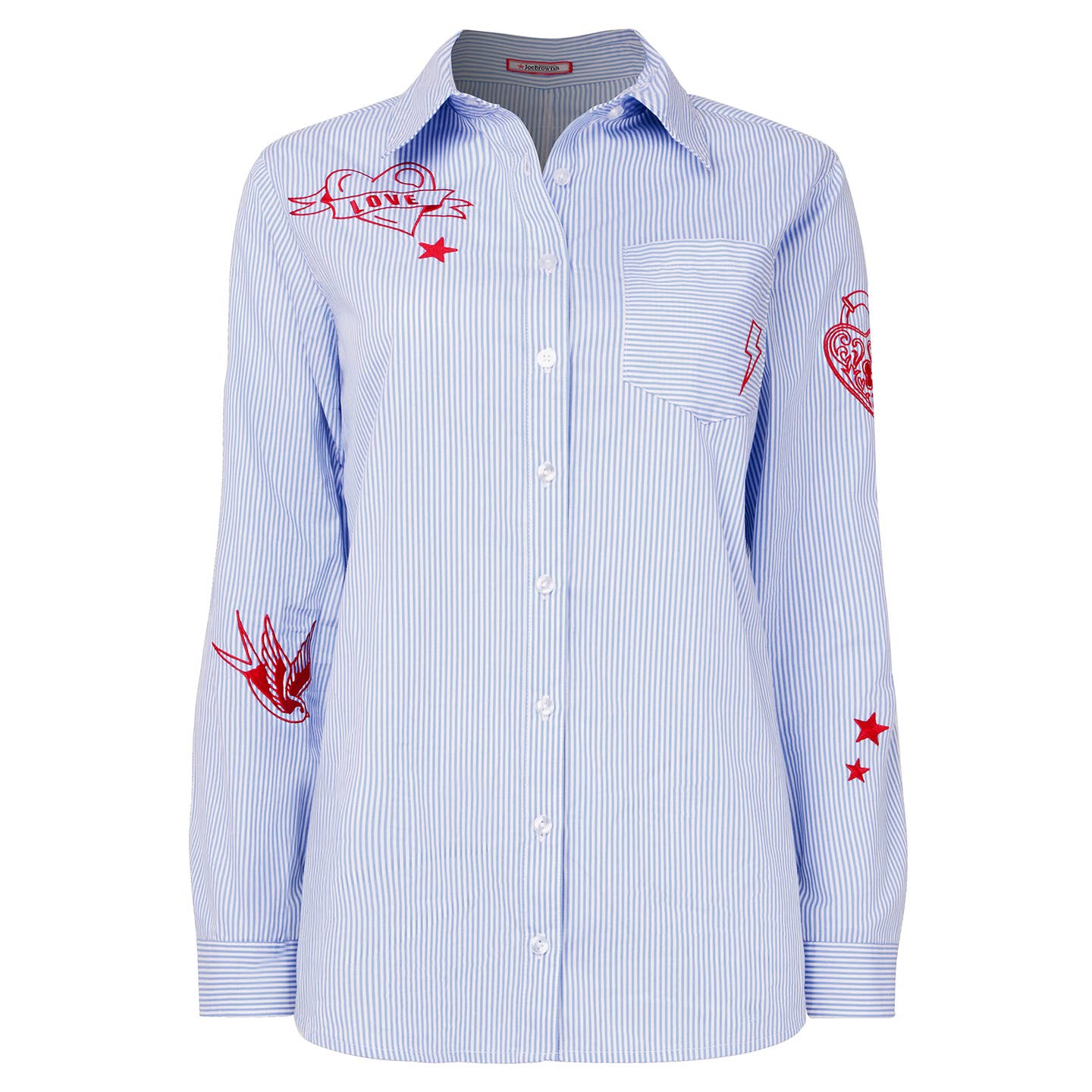 Joe browns 2025 marcie cotton stripped shirt blue