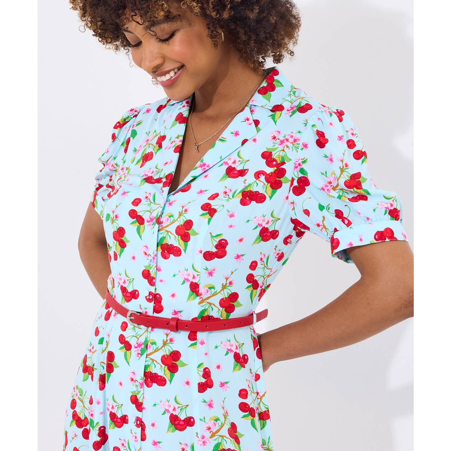 Joe browns 2025 Betty belted cherry dress vintage inspired