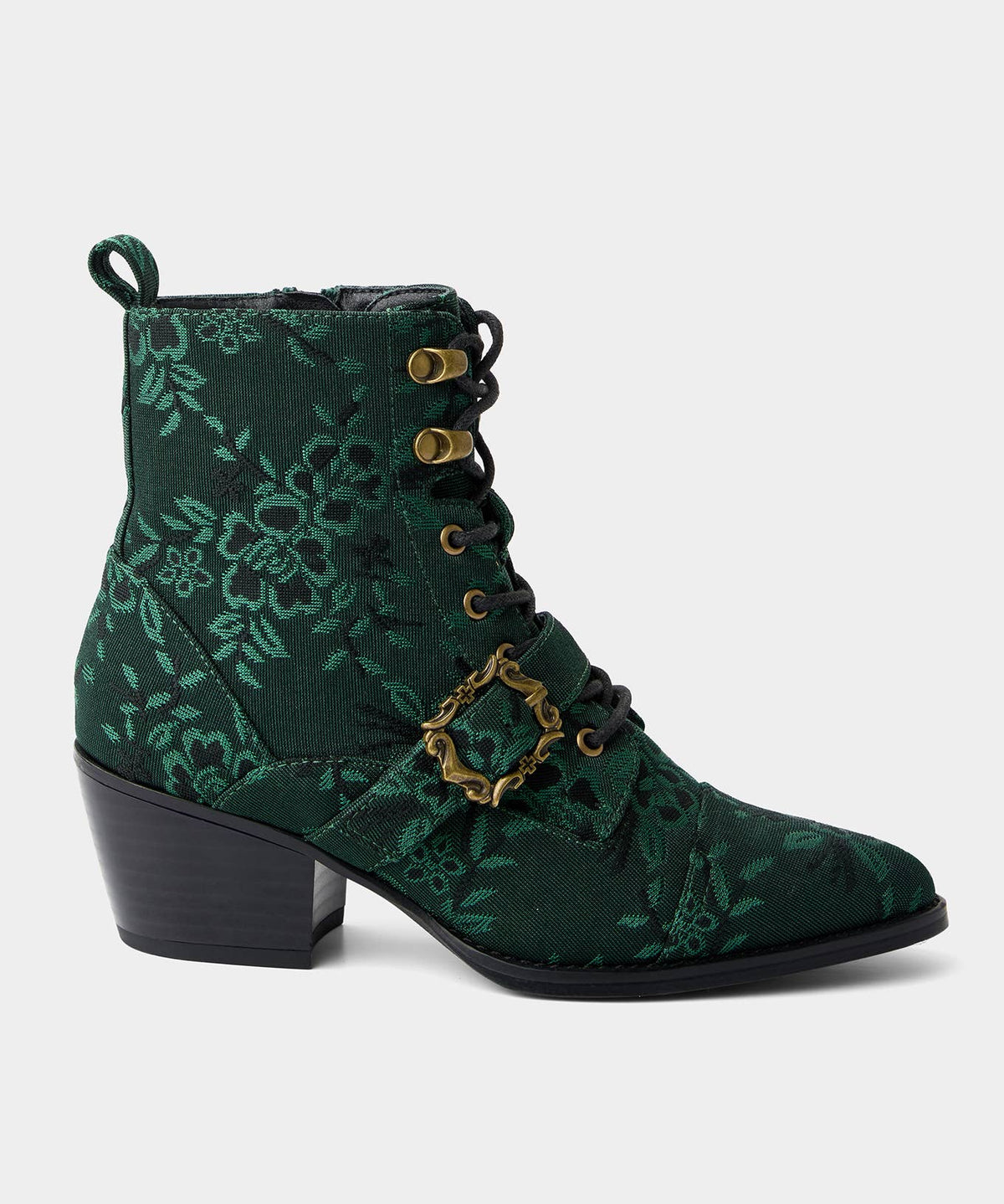 Pippa Printed Ankle Boots: Green / Upper: 95% Microfibre, 5% PU, Lining & Sock: 100% Textile, Outsole: 100% TPR, Sock: 100% PU / 6