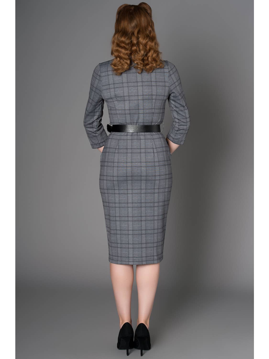 Timeless london Jasmine check pencil dress