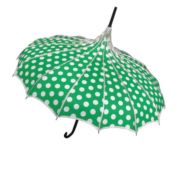 Soake ribbed polkadot pagoda umbrella with uv protection £25 if collecting