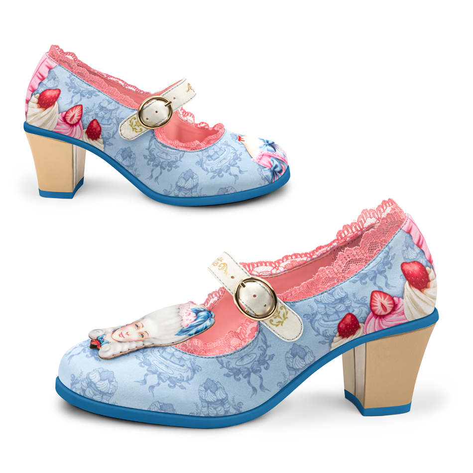 Hot chocolate design Mary Antoinette mid heel  free uk postage size uk7 sale £44.99 plus postage