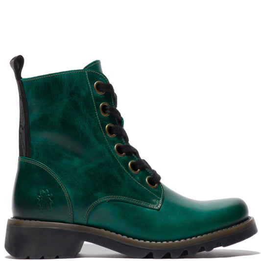 fly london ragi shamrock green  new winter collection 2023 leather boots £140