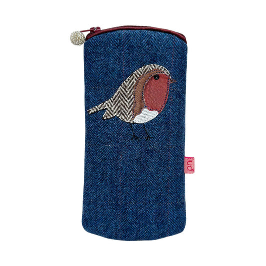 Lua robin herringbone glasses case