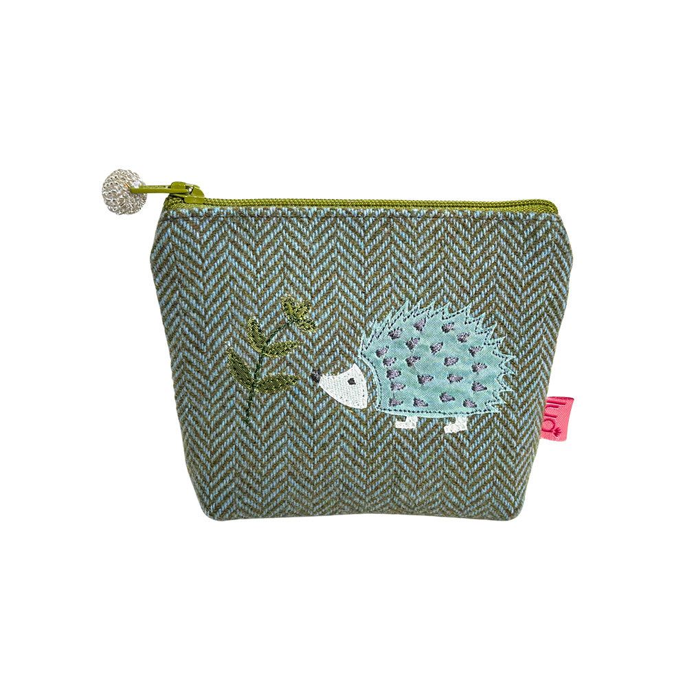 Lua hedgehog herringbone mini purse