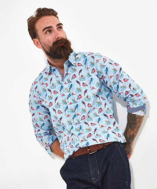 Joe Browns gents Brilliant Bird Shirt new in free uk postage